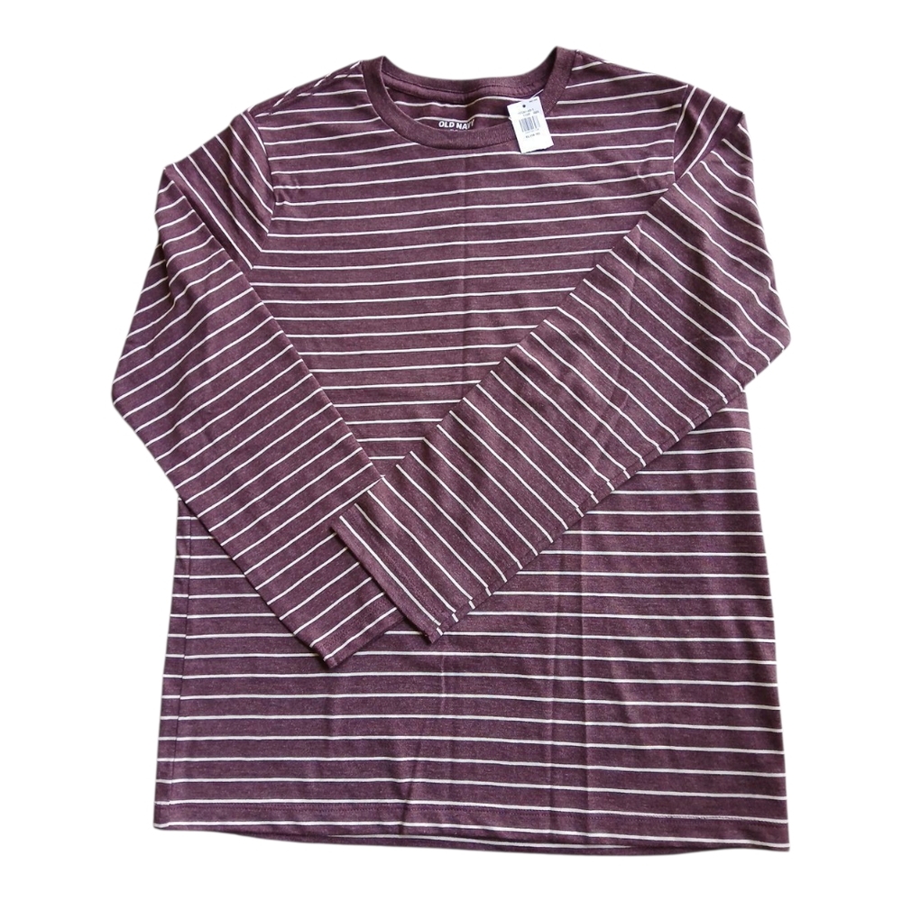 Old Navy Kids‎ Striped Purple Long Sleeve Shirt